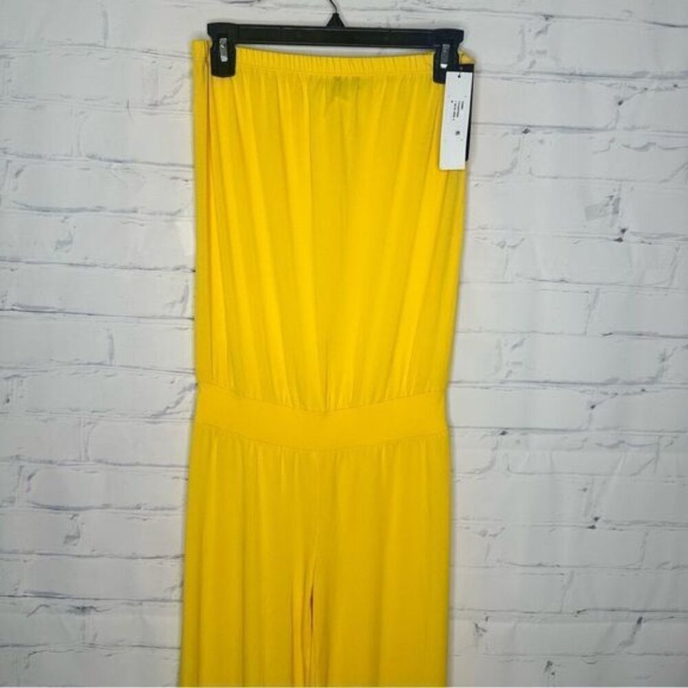 Carmen Marc Valvo medium yellow jumpsuit - brand new with tags!